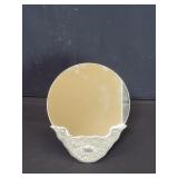 Contemporary silver plate table mirror