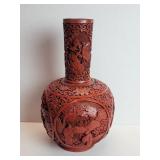 Vintage cinnabar vase