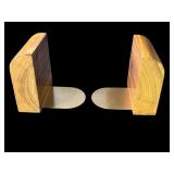 Vintage wood bookends