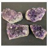 Group of amethyst quartz specimens