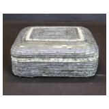 Contemporary glass mosaic trinket box