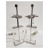 Pair of vintage Williams Sonoma style crystal