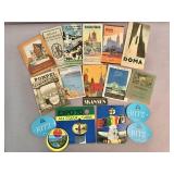 17 items of vintage travel ephemera
