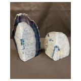 Pair of agate geode specimens
