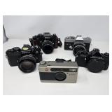 Leica minilux 40mm, and vintage 35mm film cameras