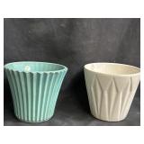 Pair of vintage ceramic planters