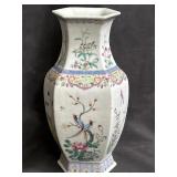 Chinese porcelain hexagonal vase