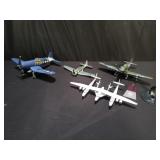 4 die cast model airplanes