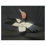 Wood signed spinning wing duck decoy