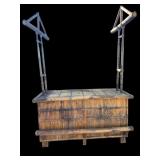 Large vintage bamboo bar