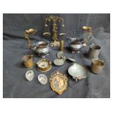 Box of miscellaneous silver plate ware, trench