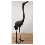 Bronze crane statue