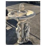 Nude motif bird fountain