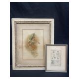 Pair of vintage Victorian framed prints