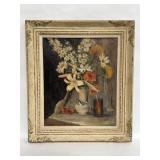 Signed Gilman still life oil on canvas