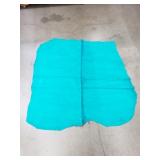 Turquoise leather hide