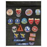 Collection of military patches