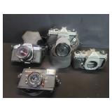 Three vintage Pentax cameras 2.  K1000, KM