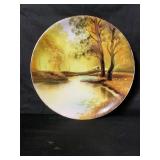 Nippon hand painted landscape plate