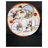 Signed Japanese hand painted porcelain plate