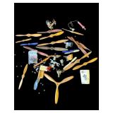 Vintage mechanical model airplane parts