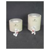 Pair of Swarovski crystal bear figurines