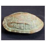 Vintage Chinese Feng shui brass turtle shell