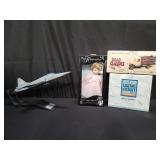 Model aircraft, doll, wood automobile collectibles