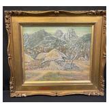 Signed vintage oil on canvas painting