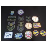 Group of vintage military patches