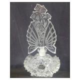 Bohemian Czechsovakia glass perfume bottle