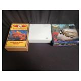 3 die-cast model airplanes