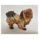 Vintage cast iron Pekingese coin bank