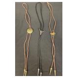 Group of bolo ties