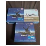 3 Hobby Mmaster die-cast model airplanes