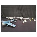 Group of die-cast and plastic model airplanes