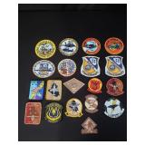 Mixed military patches including Blue Angels,