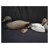 3 vintage duck decoys