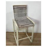 Vintage aluminum frame bar stool