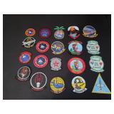 Vintage patches including VF-1485, Axemen