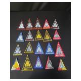 Vintage patches including Wolfpack, VF-1285