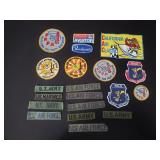 Vintage patches including U.S. Marines, U.S. Air
