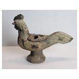 Vintage cast iron rooster incense burner