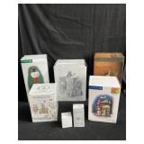 Box of collection of Christmas decorations