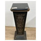Black wood pedestal