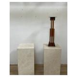 Pair of marble pedestals