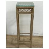 Glass top side table