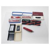 Pocket knives and Zippo lighters