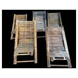 Lot of 6 vintage bamboo lounge chairs