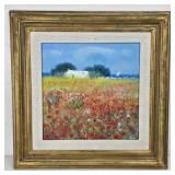 Framed acrylic on canvas signed